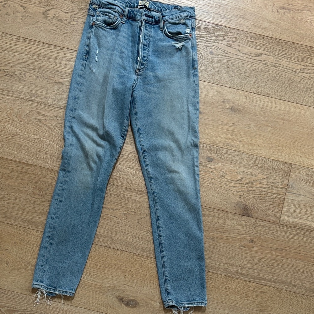 Citizens Of Humanity Light Blue Ankle Jeans, “Olivia high rise slim ankle”, 25